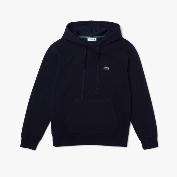 Lacoste Loose Fit Cotton Blend Hoodie - Picture 1 of 5